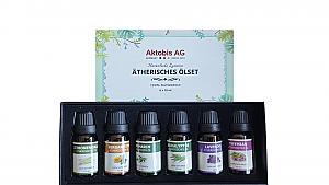 Ätherisches Ölset Lavendel, Thymian, Eukalyptus, Zitronengras, Rosmarin und Bergamotte